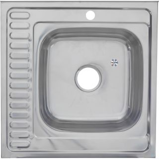 Мойка 6060 R Melana 0,8/180 правая хром с сифоном (006/2 R *10)